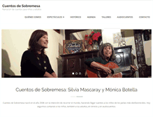 Tablet Screenshot of cuentosdesobremesa.com